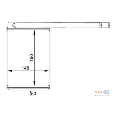 x KALORİFER RADYATÖRÜ FIESTA 5 1.4TDCİ 1.6TDCİ 01-08 FOCUS 1 1.4 1.6 1.8 2.0 98-04 195x145x48