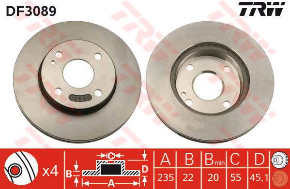 ÖN FREN AYNASI HAVALI MAZDA 323 1.4-1.4i-1.5-1.6-1.6i-1.7D-1.9 16V-1.9i 89-97