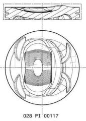 028PI00117002 PISTON SEGMAN 76.51MM 050 GOLF 5-6-JETTA 3-4-PASSAT-1.4TSI-FSI BLG BMY CAVA CTHA 05