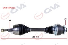 KOMPLE AKS SOL TRANSPORTER T5 2.5 TDİ 03-11 6 VİTES 615mm