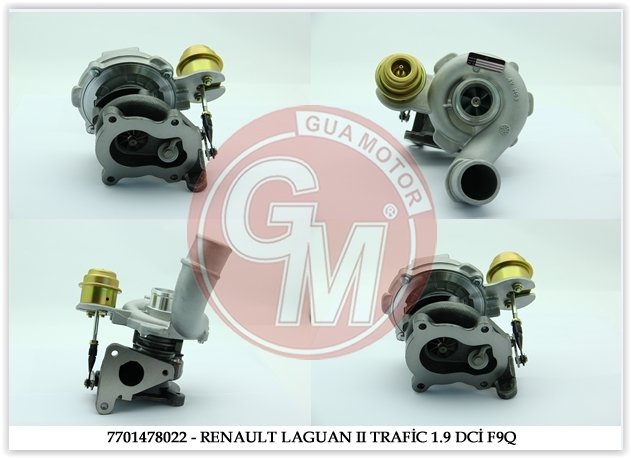 TURBO ŞARJ RENAULT LAGUAN 2 TRAFİC 2 MASTER II1.9 DCİ F9Q