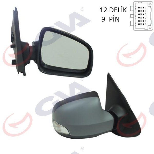 DIŞ DİKİZ AYNASI SAĞ SYMBOL-SANDERO 13> ELEKTRİKLİ ISITMALI SİNYALLİ ASTARLI KONVEKS 7 FİŞ VM-6129EHPSR