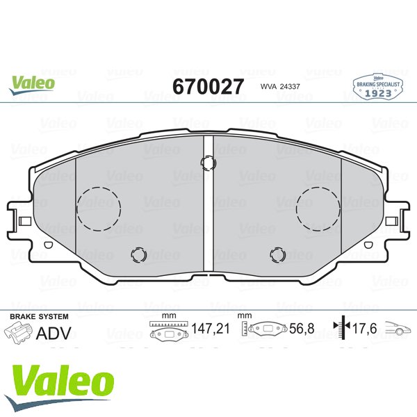 ÖN BALATA AURIS 1.4 D-1.4-1.8 1.6 VVTI-2.0 D-2.2 D 07 12 RAV4 3 2.0 VVTİ 06 12 2.2D-4D 06