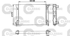 x RADYATÖR CLASSIC GOLF 1-2-3 74-98 -JETTA 1-2 78-92 -SCIROCCO 80-92 MEK 34x322x430