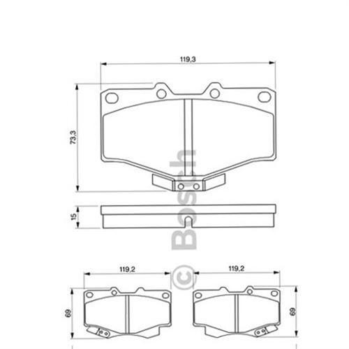 ÖN BALATA HI-LUX MINIBUS-LANDCRUISER 90-97 -4 RUNNER 89-92 0986TB2169