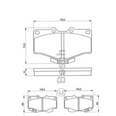 ÖN BALATA HI-LUX MINIBUS-LANDCRUISER 90-97 -4 RUNNER 89-92 0986TB2169