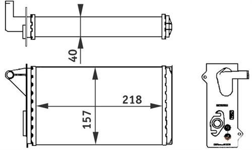 KALORİFER RADYATÖRÜ UNO 218x157x40 2 SIRA AL PL SİSTEM
