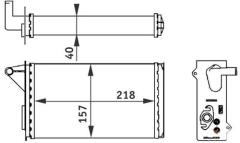 KALORİFER RADYATÖRÜ UNO 218x157x40 2 SIRA AL PL SİSTEM