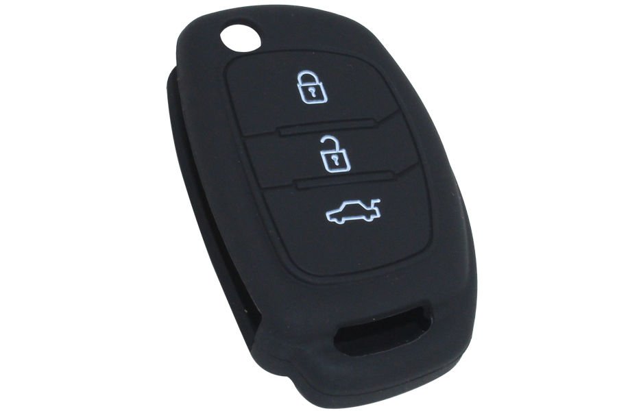 KONTAK ANAHTAR KUMANDA KORUYUCU KILIF SİLİKON SİYAH HYUNDAI I20 2012-2014 ACCENT BLUE 2014-2018 UYUMLU