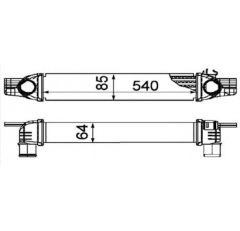 TURBO RADYATÖRÜ INTERCOOLER FIAT FIORINO-BIPPER-NEMO 540X85X64 MEK.-OTOM.