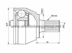 ÖN AKS KAFASI DIŞ FOCUS 2 CMAX 1.6 TDCI 03 11 1.4-1.6-1.8-2.0 TDCİ 04 11 VOLVO S40 1.6D C30 26X36
