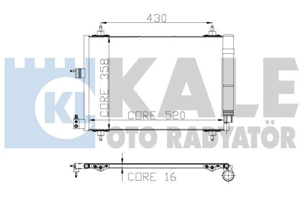 KLİMA KONDENSERİ PARTNER 02 BERLINGO 02 XSARA 00-05 1.9D-2.0HDI 364x16