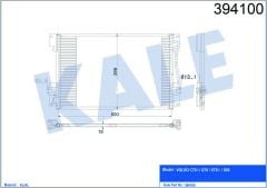 KLIMA RADYATORU C70 1 97 05-S70 96 00-V70 1 95 00 2.0 2.3 2.4 2.5 2.0-2.3-2.5 AL/AL 580X398X16