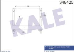 RADYATÖR BRAZİNG COROLLA D4D 07 545x370x26