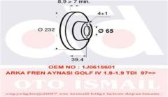 ARKA FREN AYNASI GOLF4-BORA-POLO-A3-TOLEDO 98-04 POLO-FABIA-RAPID-A1 09 231.7x9x5DL