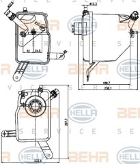 RADYATOR YEDEK SU DEPOSU BMW E60 E61 E63 E64