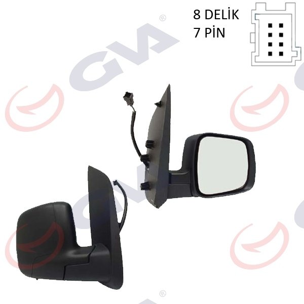 DIŞ DİKİZ AYNASI SAĞ FIORINO-BIPPER-NEMO 07 ELEKTRİKLİ ISITMALI SENSÖRLÜ KONVEKS 7 FİŞ VM-6115EHSR