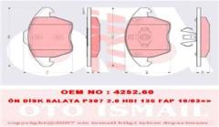 ÖN BALATA P307 10/03 207 1.6 07 308 07 3008 09 C4 04