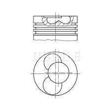 030PI00087102 MOTOR PİSTON SEGMAN 0.50 VW T5 AXB-AXC 3.4 SİLİNDİR 80.01 030 PI 00087102