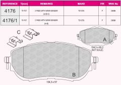 ÖN BALATA AURIS NZE18-ZRE18 -COROLLA SEDAN 1.6 VVTİ-1.33-1.6-1.8 VVTİ-1.4 D4D 12 GDB3598