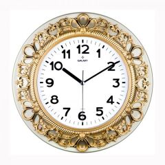 DUVAR SAATİ ALTIN SARISI ÇERÇEVE ÇAP:32.8CM AKRİLİK BOYALI 2 RENK ABS KASA MİNERAL CAM SESSİZ AKAR MAKİNE PVC KADRAN KADRAN ÖLÇÜSÜ: 205MM KADRAN BASKI ALANI: 145MM