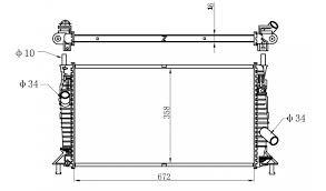 RADYATÖR BRAZİNG FOCUS 2 04-12 CMAX 1.6Tİ 1.8 2.0 05-07-10 VOLVO S40 1.6 1.8 2.0 C30 C70 V50