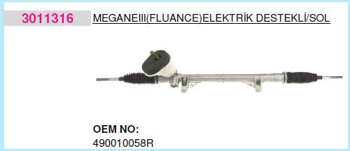 3011316 DİREKSİYON KUTUSU ELEKTRİK DESTEKLİ MEGANE 3 08 FLUENCE 10 SCENIC 3 09 3017905