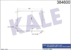 KLİMA KONDENSERİ POLO-POLO CLASSIC-CADDY 2-IBIZA-CORDOBA AL/AL 583x338x16