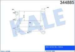 TURBO RADYATÖRÜ INTERCOOLER FIAT 500 1.3 DMTJ 08 FORD KA 1.3 TDCİ 08 AL/PL/BRZ