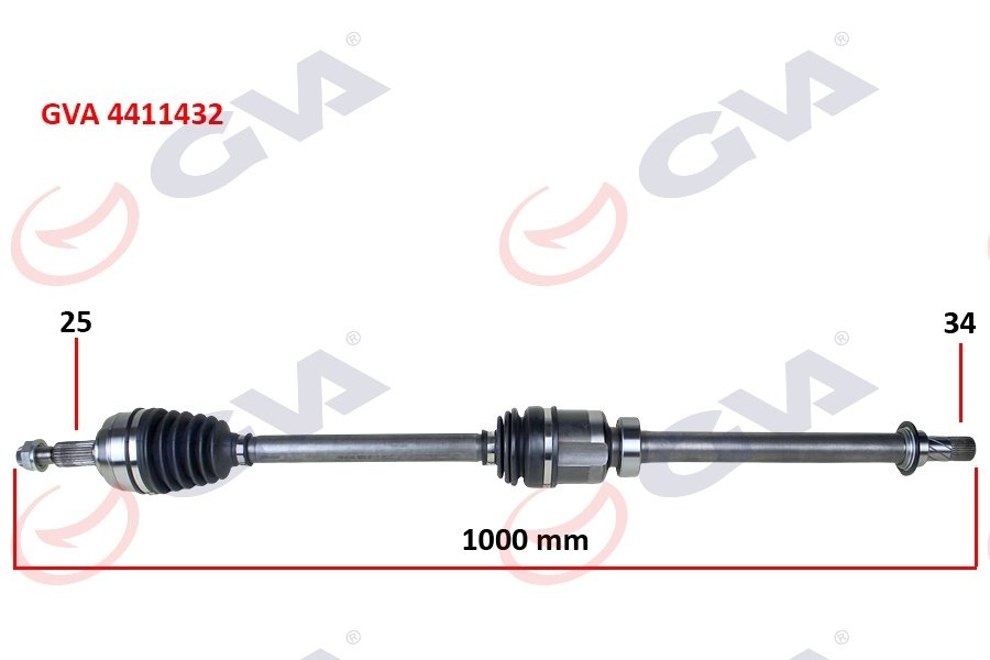 KOMPLE AKS SAĞ MEGANE 4 1.5DCI 16- EURO6 A-T 1000mm