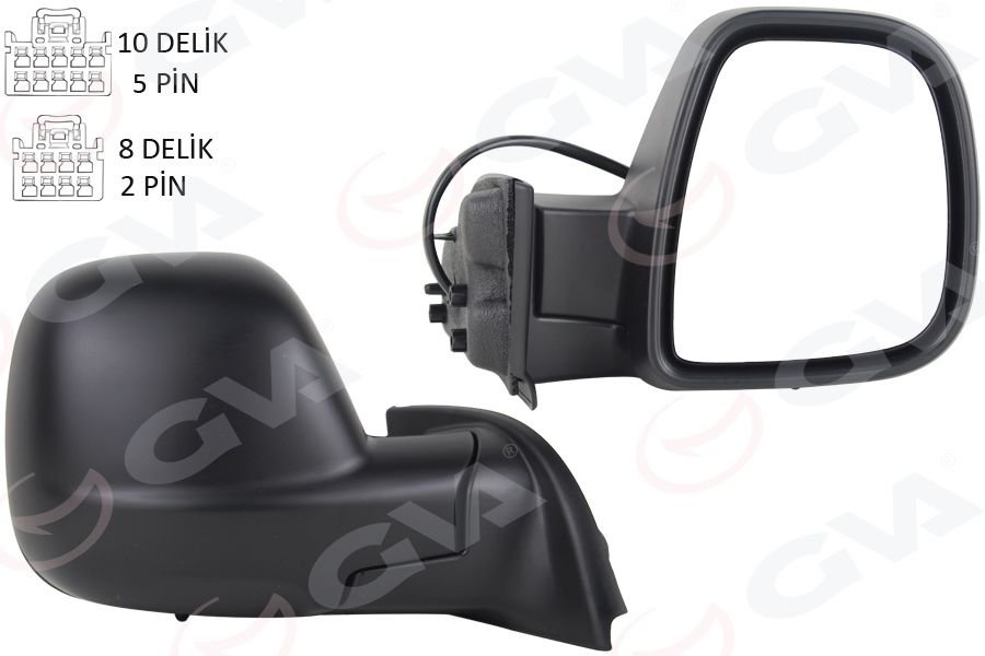 DIŞ DİKİZ AYNASI SAĞ BERLINGO-RIFTER 2019 COMBO-PROACE CITY 19 ELEKTRİKLİ DESENLİ REZİSTANSLI SENSÖRLÜ