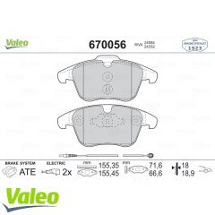 ÖN FREN BALATASI FİŞLİ P407 04>10 2.0 HDI P508 10>18 C5 1.6 1.8 2.0 1.6 HDI-2.0 HDI 08>16