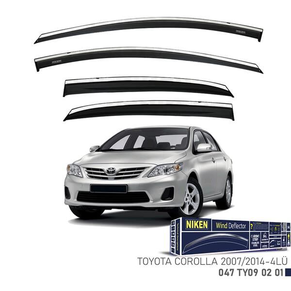 KROMLU CAM RÜZGARLIĞI TOYOTA COROLLA 2007-2014 4LÜ