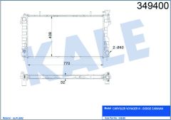 RADYATÖR CHRYSLER VOYAGER 4-DODGE CARAVAN 3.3 3.8 00 08 AT-MT AC-NAC BRAZING 770X408X32 SU RAD YATÖRÜ