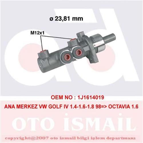 ANA MERKEZ AUDI A3 1.6-1.8-1.8T-1.9TDI 96-03 TT 1.8T 1.9TDI 23.81mm