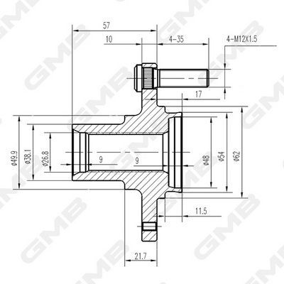 ÖN TEKER PORYASI RULMANSIZ HYUNDAI ACCENT MILENYUM ADMIRE ERA 01-10 / İ20 08- / GETZ 02-09 / KIA PICANTO 04- ABS SİZ ARAÇLAR İÇİN