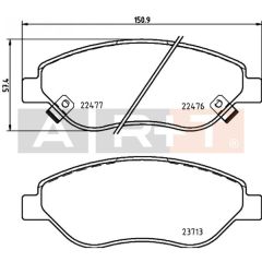 ON BALATA FIAT EGEA 15 1.4 1.5 T4 HIBRIT 1.6 D K:19 MM G:151.1 MM BÜYÜK TİP