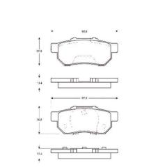 ARKA BALATA CIVIC 1.6İ 1.6 VTI 94/00 HONDA JAZZ 08 ACCORD 3 85-89 0986TB2121