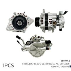 ALTERNATÖR KOMPLE MITSUBISHI L300 2.5L 4D56 8v P15 92-03 12V 65A ÇİFT KASNAK - VAKUMLU