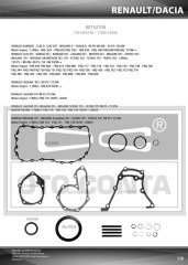 MOTOR ALT TK. CONTA MEGANE 1-2 SCENIC 1-2 CLIO 2-LAGUNA 1-2 KANGOO 96 VİVARO A-MOVANO A-CARISMA-SPACE STAR MPV-PRİMERA VOLVO S40 96 1.8 F4P 1.9dCi F8Q F9Q 2.0 F3R F7R