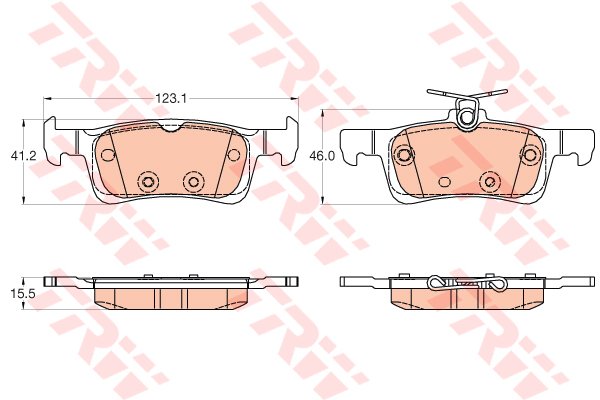 ARKA FREN BALATASI P308 2 1.2 VTİ-1.2 THP-1.6 HDİ-2.0 HDİ 13 FREN DİSKİ ÇAPI 249mm İÇİN
