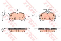 ARKA FREN BALATASI P308 2 1.2 VTİ-1.2 THP-1.6 HDİ-2.0 HDİ 13 FREN DİSKİ ÇAPI 249mm İÇİN
