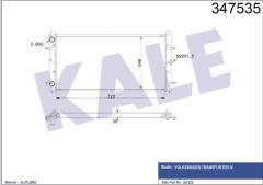 SU RADYATÖRÜ VW TRANSPORTER 4 1.8 1.9D-TD 2.4 2.5TDI 92-03 MT AC NAC BRAZING 720x348x32 701121253K-701121253M
