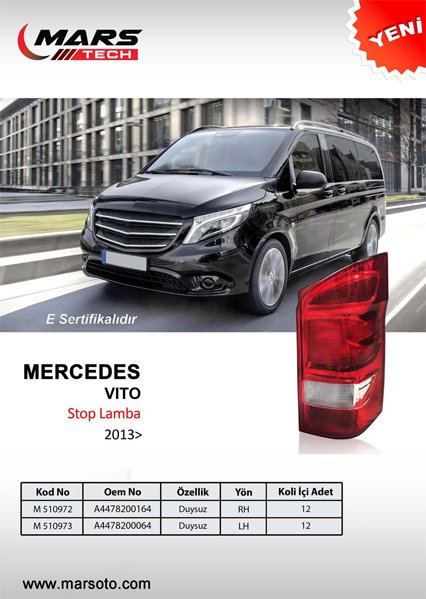 STOP LAMBASI SAĞ MERCEDES VİTO 13 DUYSUZ