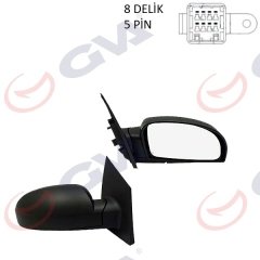 DIŞ DİKİZ AYNASI SOL GETZ 02> ELEKTRİKLİ ISITMALI KONVEKS 5 FİŞ VM-452EHL
