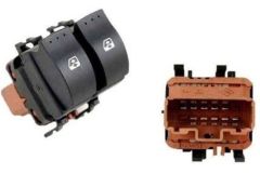 CAM AÇMA/KAPAMA ÇİFTLİ ÖN SOL ÇİFTLİ-SİYAH RENAULT MEGANE 2 02> TRAFIC 2 06> LAGUNA 2 01> OPEL VİVARO A 06> 10 FİŞLİ