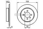 ARKA FREN AYNASI NISSAN ALMERA 95-00 268x9/8x68x4DxDOLU