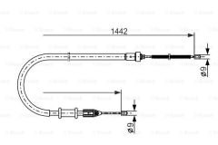 EL FREN TELİ SAĞ KANGOO DLZ-BENZİNLİ 1442MM