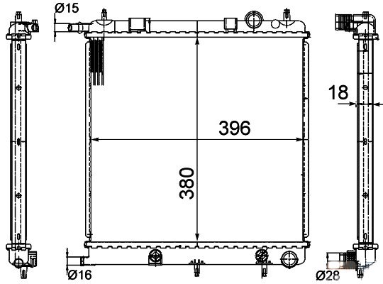 RADYATÖR BRAZİNG C3 04/02 207 02/06 1007 04/05 KLİMASIZ MEK 380x388x26