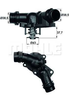 TERMOSTAT 97 C BMW M52 M54 E36 E38 E39 E46 E60 E65 E83 E53 E85